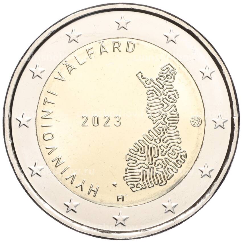 Монета 2 евро 2023 года Финляндия «Социальные и медицинские службы в Финляндии»