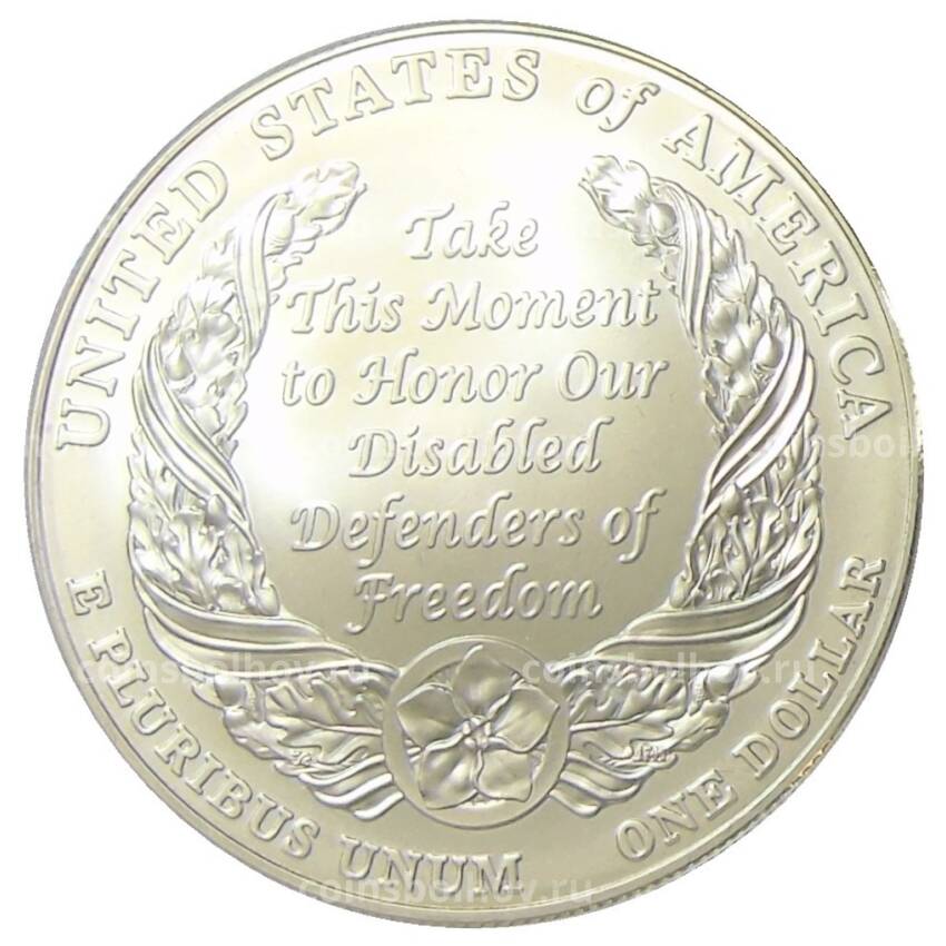 Монета 1 доллар 2000 года W США — Инвалиды войны (вид 2)