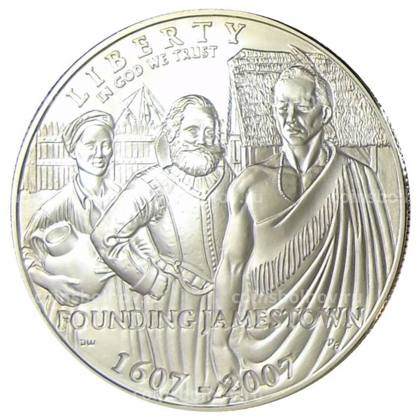 Монета 1 доллар 2007 года P США — 400 лет первому поселению Джеймстаун