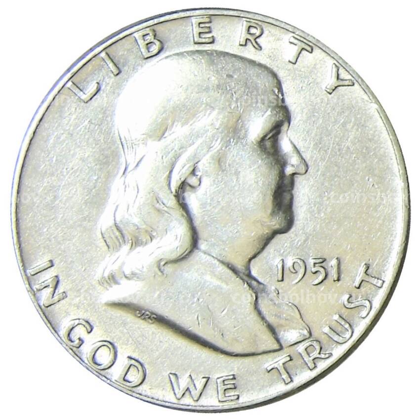 Монета 1/2 доллара (50 центов) 1951 года США