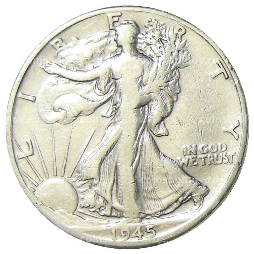 Монета 1/2 доллара (50 центов) 1945 года D США