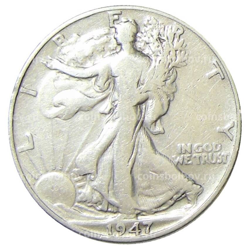 Монета 1/2 доллара (50 центов) 1947 года США