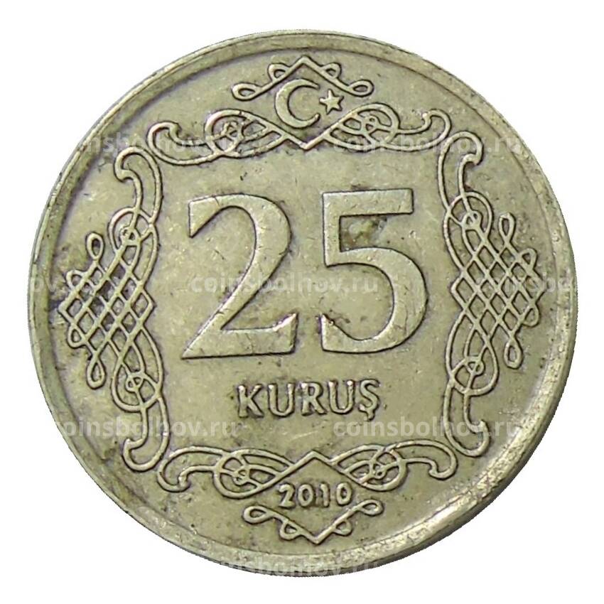 Монета 25 куруш 2010 года Турция