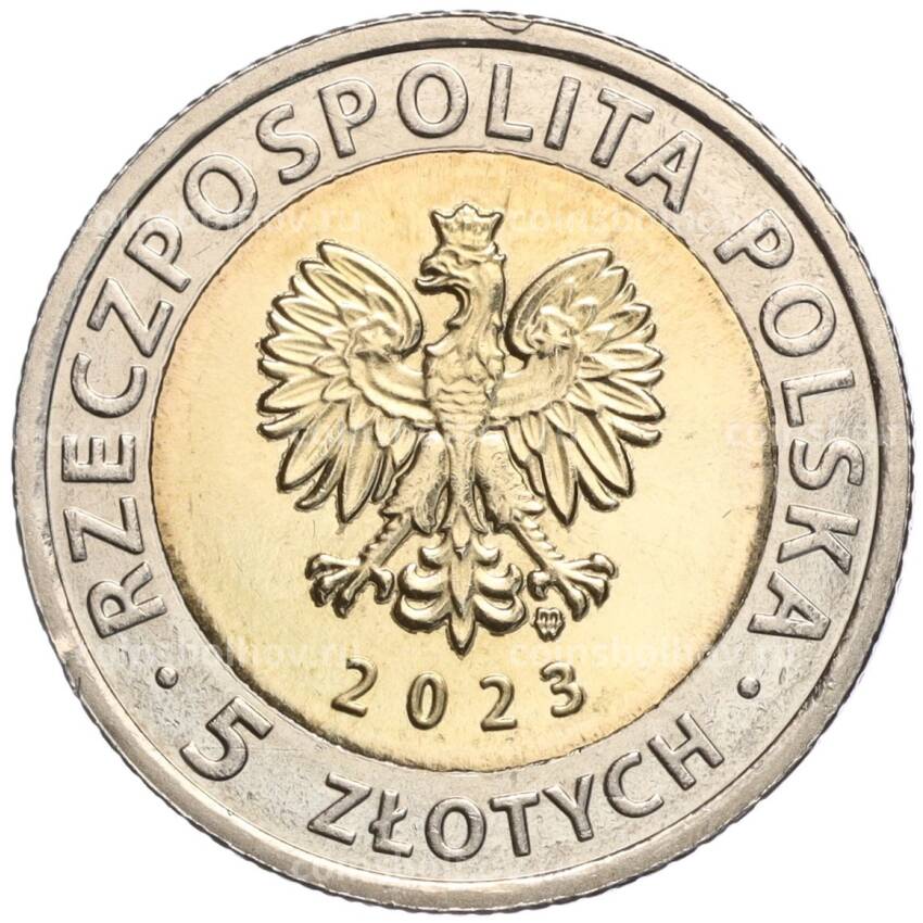 Монета 5 злотых 2023 года Польша «Открой для себя Польшу — Монастырь цистерцианцев в Гостьково» (вид 2)