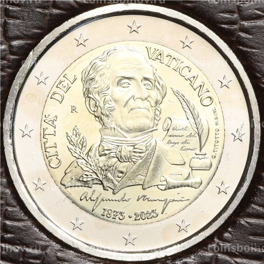 Монета 2 евро 2023 года Ватикан «150 лет со дня смерти Алессандро Мандзони» (в буклете)