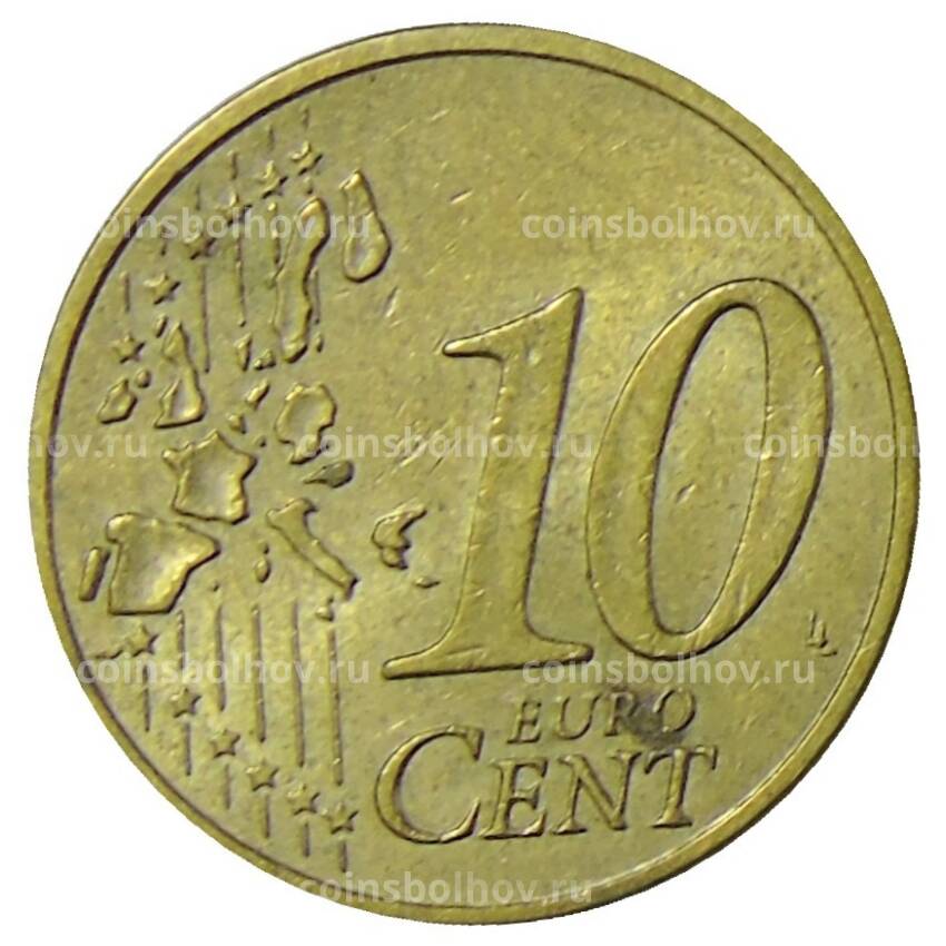 Монета 10 евроцентов 2002 года J Германия (вид 2)