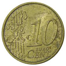 Монета 10 евроцентов 2002 года J Германия (реверс)