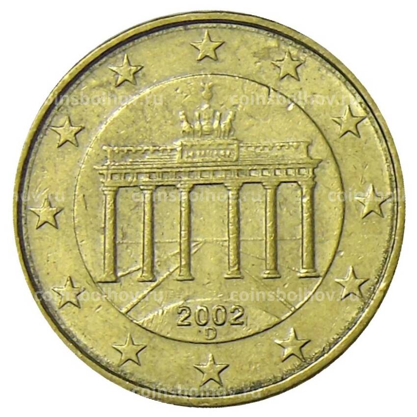 Монета 10 евроцентов 2002 года D Германия