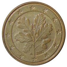 Монета 5 евроцентов 2002 года A Германия (аверс)