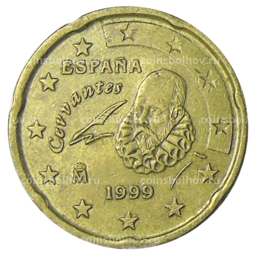 Монета 20 евроцентов 1999 года Испания
