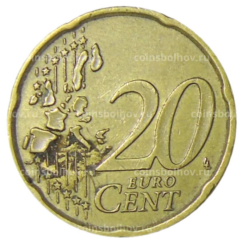 Монета 20 евроцентов 2002 года Италия (вид 2)