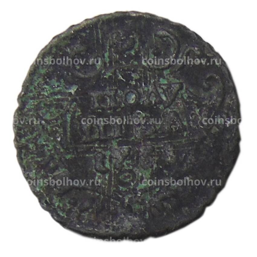 Монета Полушка 1731 года — перечекан из крестовой копейки