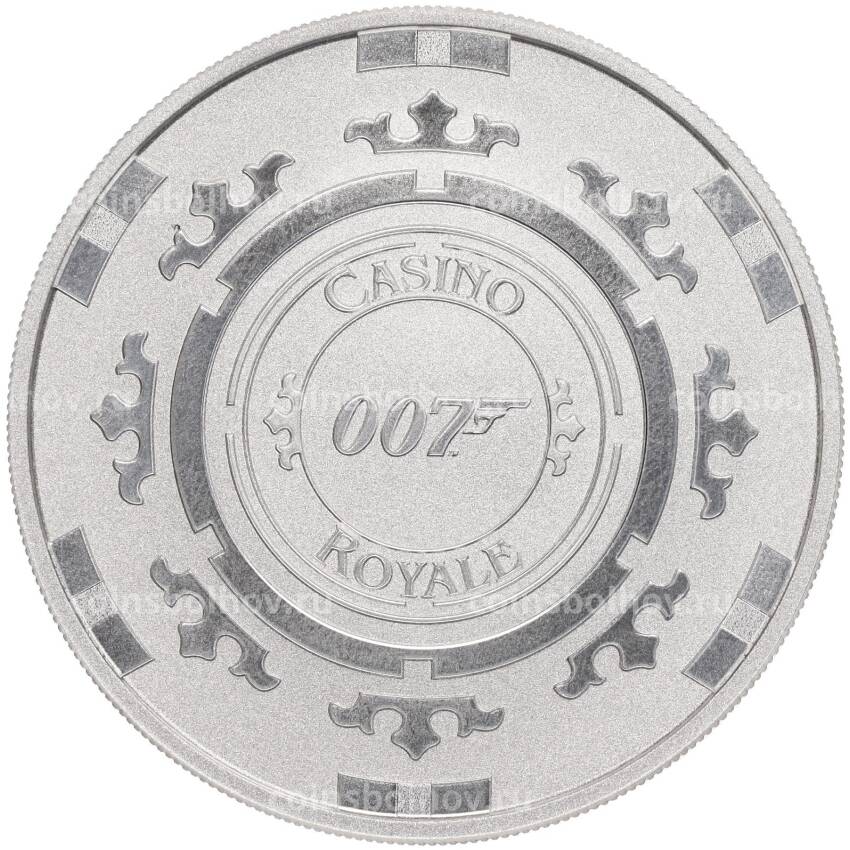 Монета 1 доллар 2023 года Тувалу «Джеймс Бонд Агент 007 — Казино Рояль»