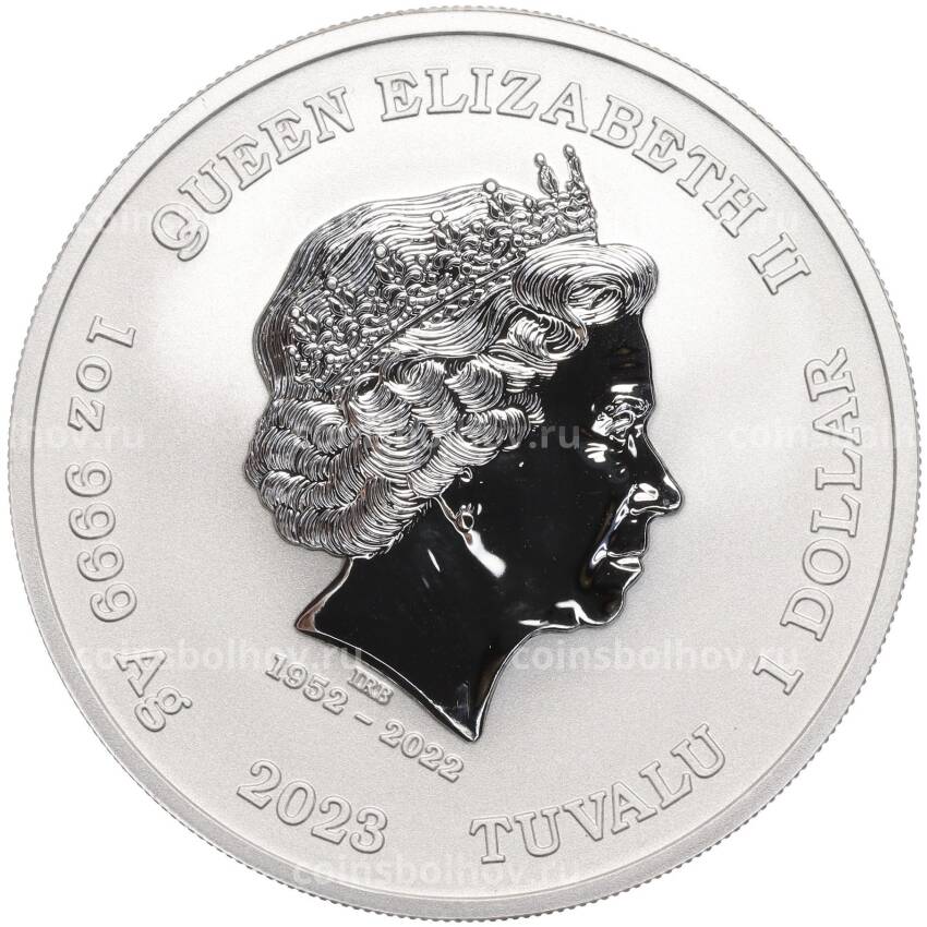 Монета 1 доллар 2023 года Тувалу «Джеймс Бонд Агент 007 — Казино Рояль» (вид 2)