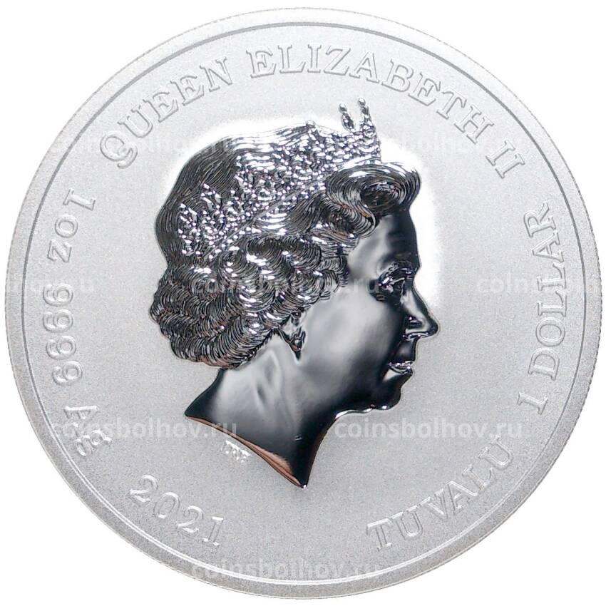 Монета 1 доллар 2021 года Тувалу «Симпсоны» (вид 2)