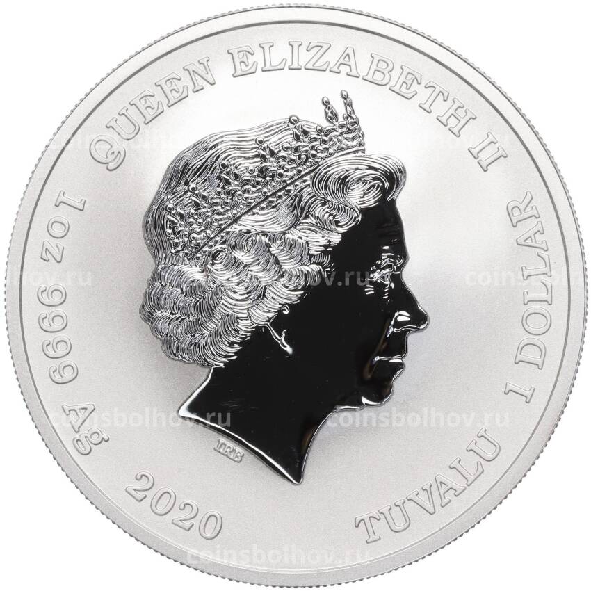 Монета 1 доллар 2020 года Тувалу «Симпсоны — Барт Симпсон»  (вид 2)