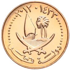 Монета 1 дирхам 2012 года Катар (аверс)