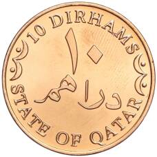 Монета 10 дирхамов 2012 года Катар (реверс)
