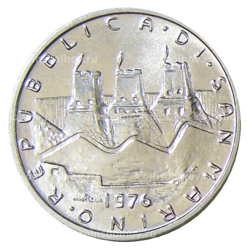 Монета 5 лир 1976 года Сан-Марино — ФАО (вид 2)