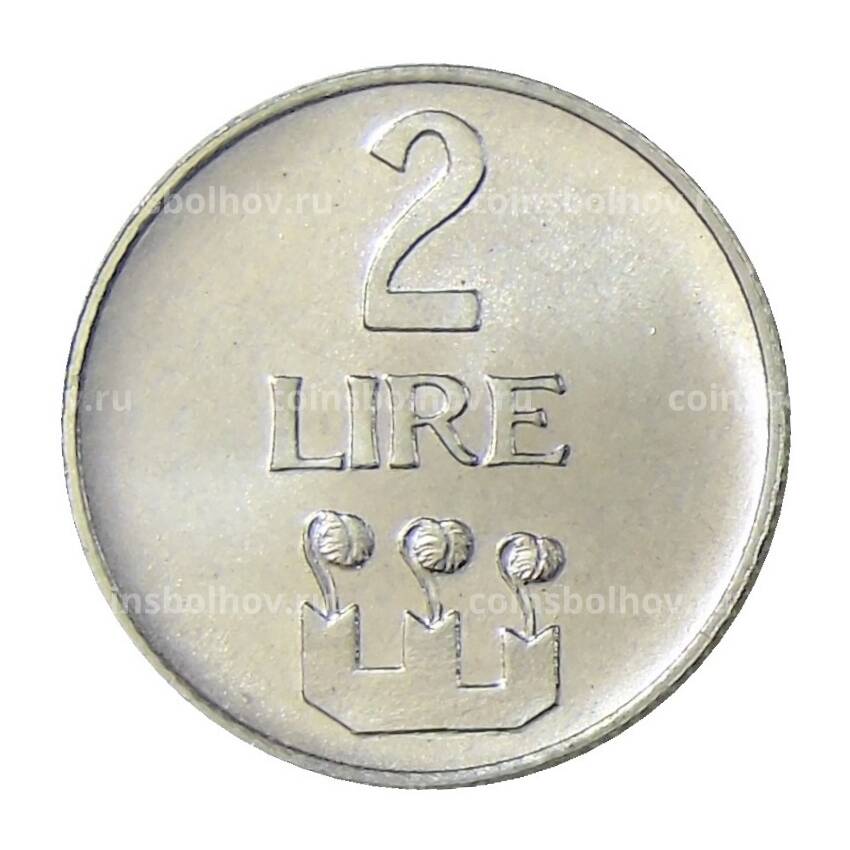Монета 2 лиры 1972 года Сан-Марино