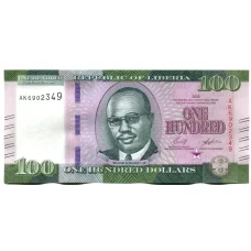 Банкнота 100 долларов 2022 года Либерия (аверс)