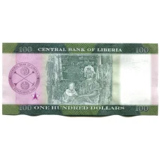 Банкнота 100 долларов 2022 года Либерия (реверс)