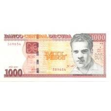 Банкнота 1000 песо 2023 года Куба (аверс)