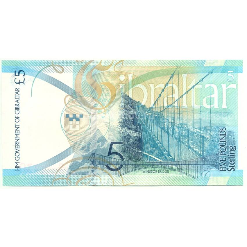 Банкнота 5 фунтов 2020 года Гибралтар (вид 2)