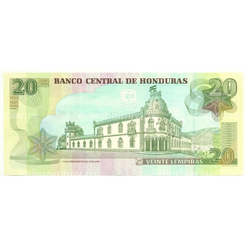 Банкнота 20 лемпир 2012 года Гондурас (вид 2)