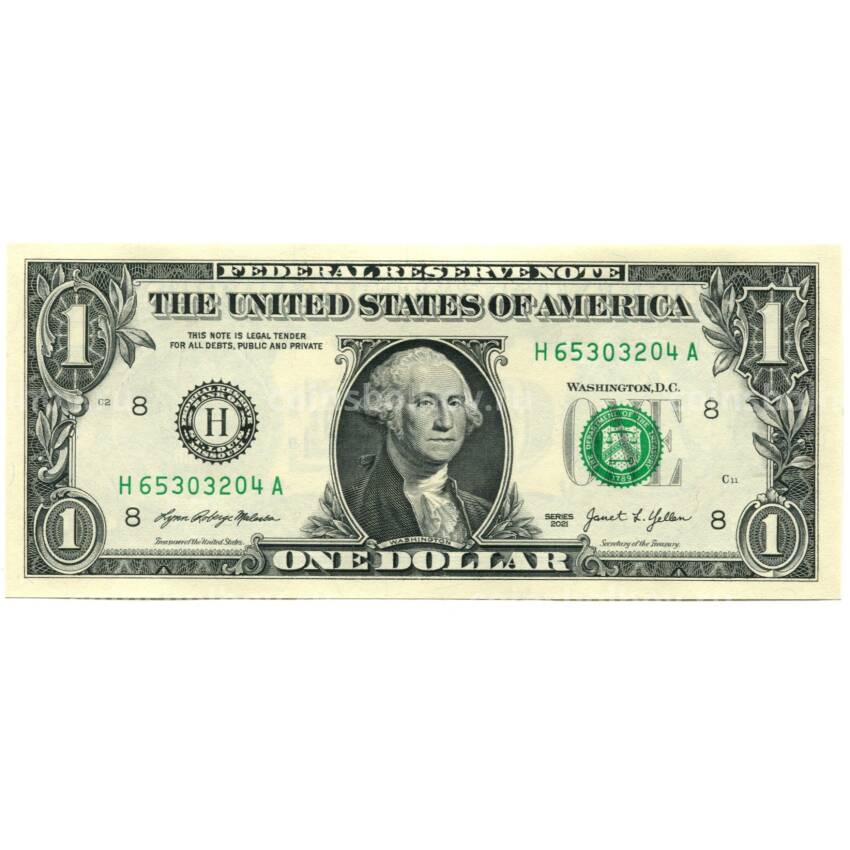 Банкнота 1 доллар 2021 года США