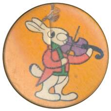 Значок Зайчик со скрипкой