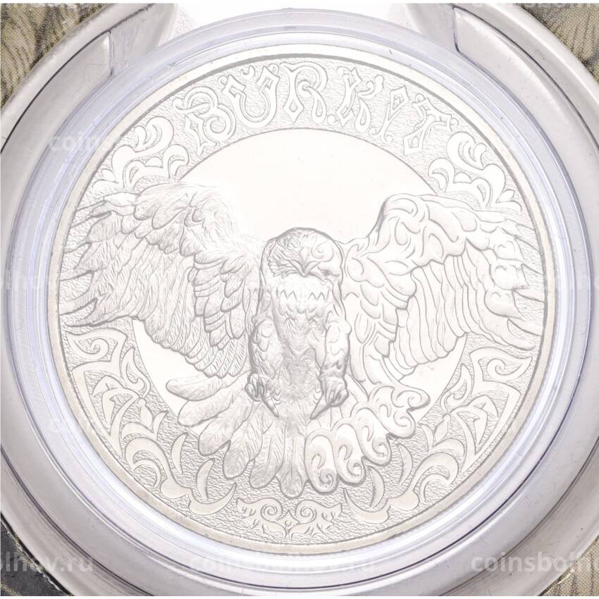 Монета 100 тенге 2022 года Казахстан Культовые тотемы кочевников — Беркут (В буклете) (вид 4)