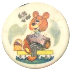 Значок Медвдь с гармошкой