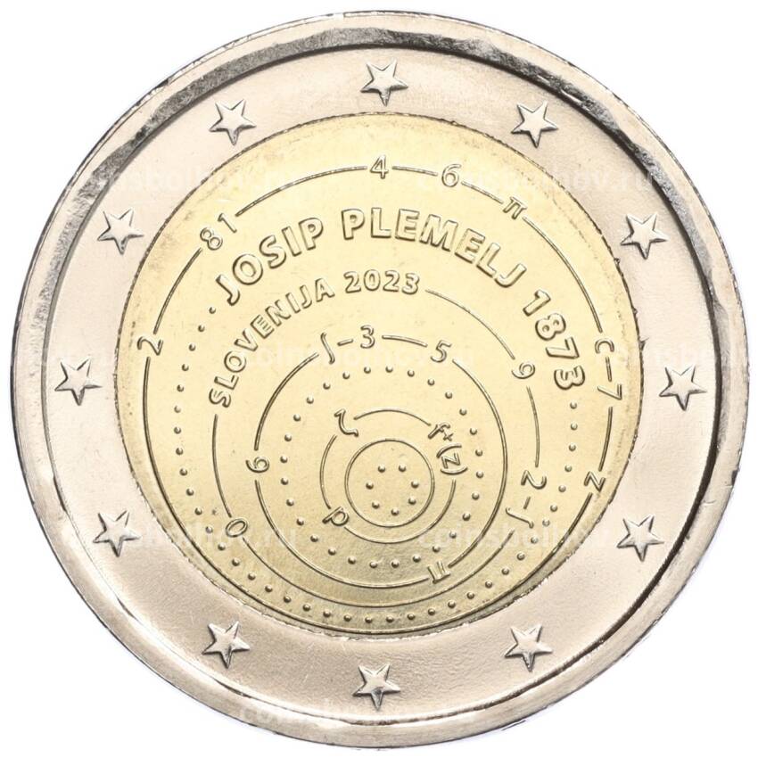 Монета 2 евро 2023 года Словения — 150 лет со дня рождения Йосипа Племеля