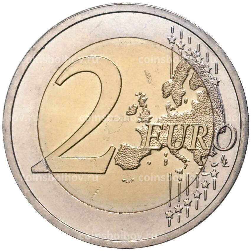 Монета 2 евро 2009 года Италия — 10 лет монетарной политики ЕС и введения евро (вид 2)