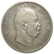 Монета 5 марок 1876 года В Германия (Пруссия) (аверс)