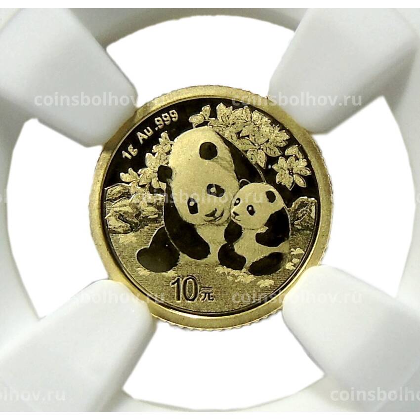 Монета 10 юаней 2024 года Китай «Панда» в слабе NGС (MS 70)
