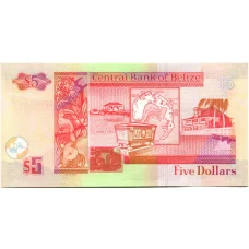 Банкнота 5 долларов 2011 года Белиз (вид 2)