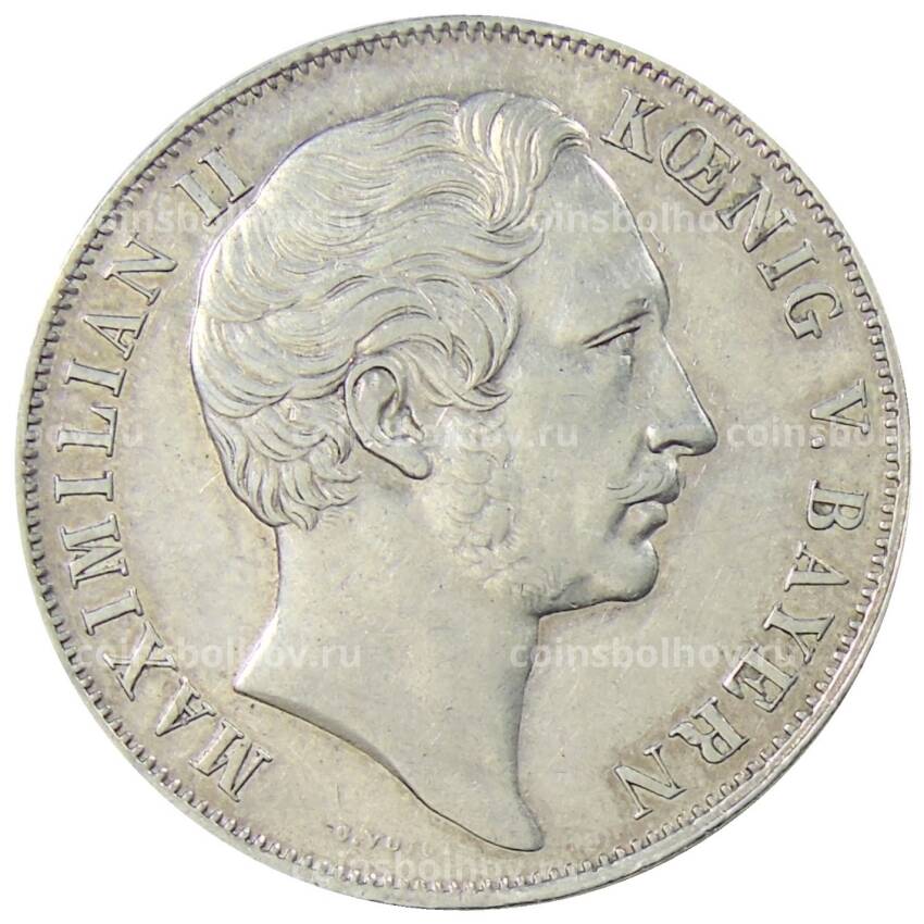 Монета 1 талер 1855 года Германские государства — Бавария — Реставрация Колонны Мадонны в Мюнхене (вид 2)