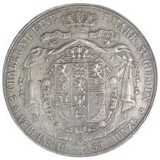 Монета 2 талера 1854 года  В Германские государства — Брауншвейг (реверс)