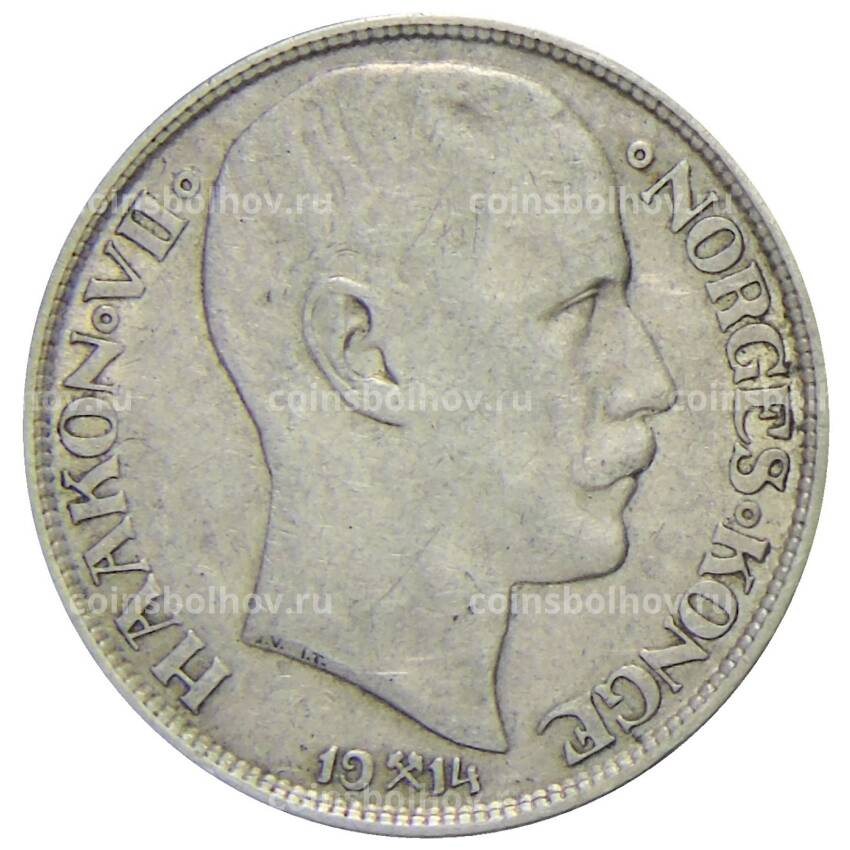 Монета 1 крона 1914 года Норвегия