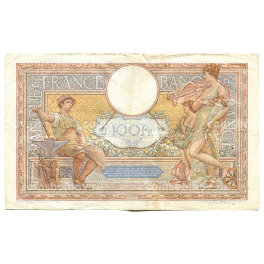 Банкнота 100 франков 1937 года Франция (вид 2)