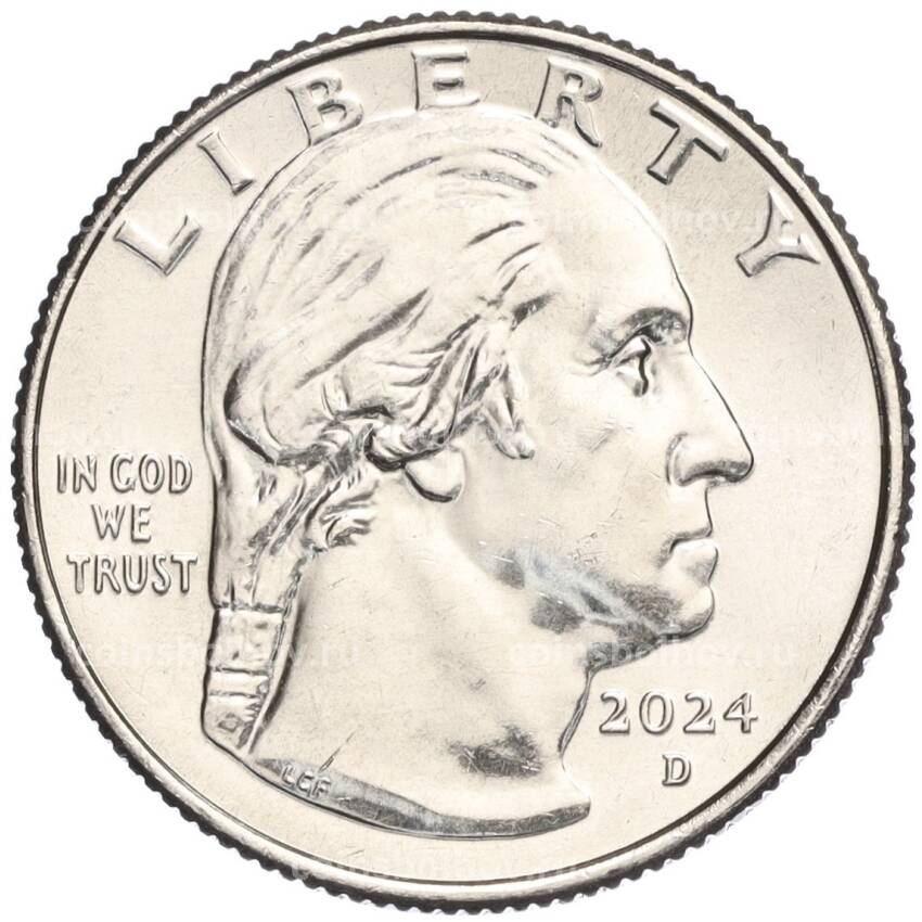 Монета 1/4 доллара (25 центов) 2024 года D США «Американские женщины — Паули Мюррей» (вид 2)