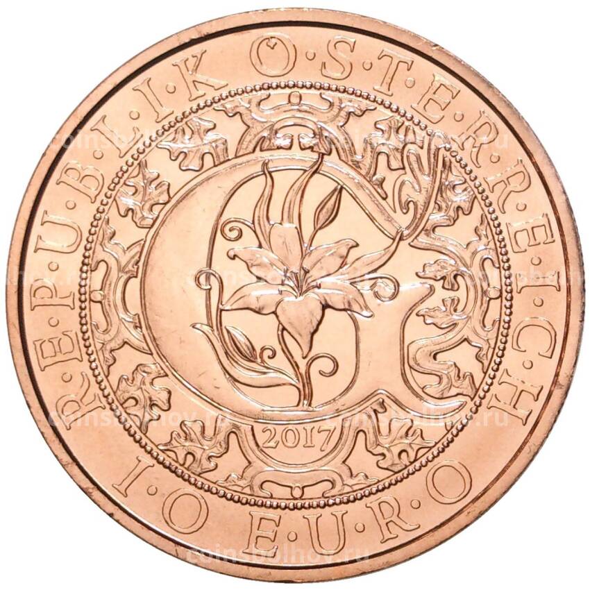 Монета 10 евро 2017 года Австрия —  Посланники небес — Архангел Гавриил (вид 2)