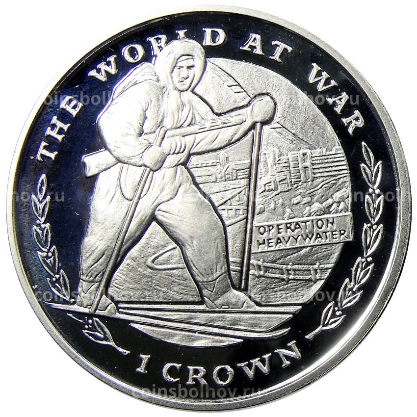 Монета 1 крона 1999 года Гибралтар — Мир в войне — Атака на Веморк
