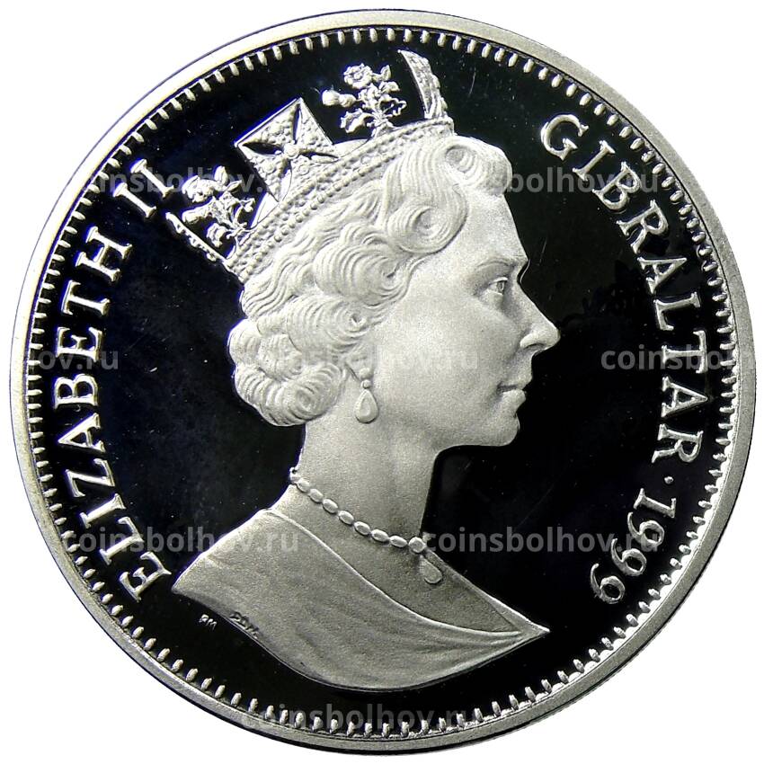 Монета 1 крона 1999 года Гибралтар — Мир в войне — Атака на Веморк (вид 2)