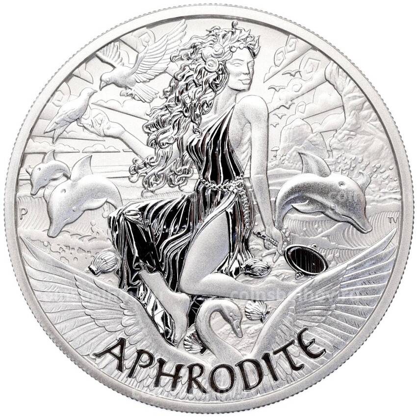 Монета 1 доллар 2022 года Тувалу «Боги Олимпа — Афродита»