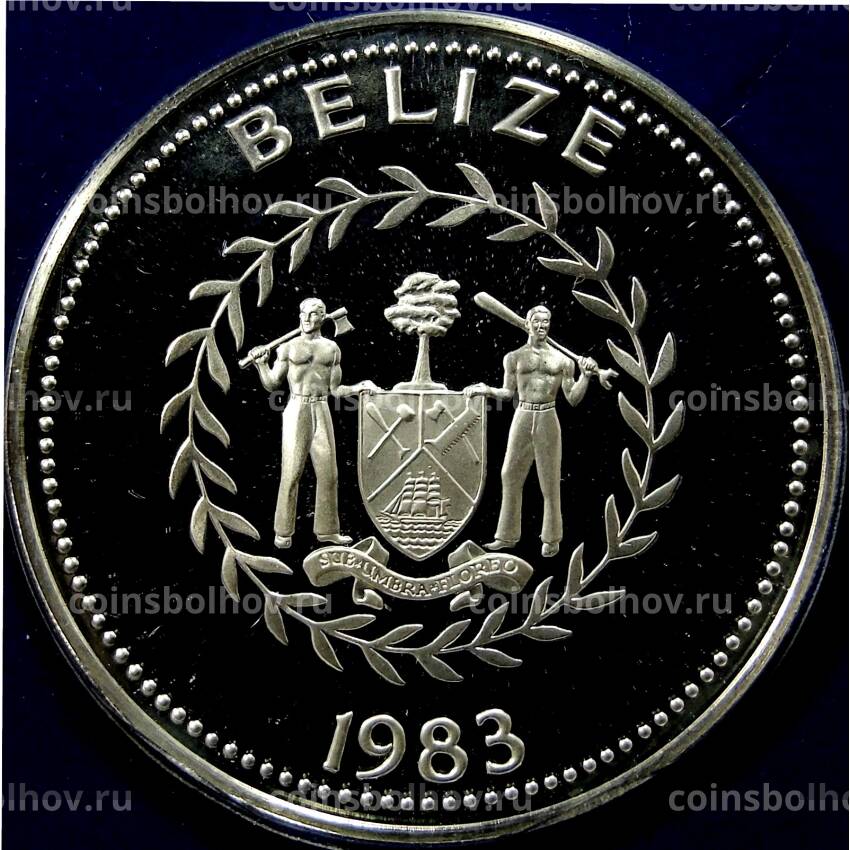 Монета 25 долларов 1983 года Белиз — 30 лет коронации Елизаветы II (вид 2)