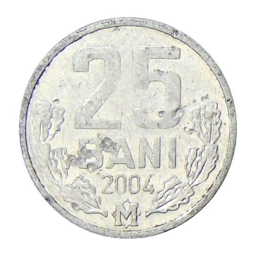 Монета 25 бани 2004 года Молдовия