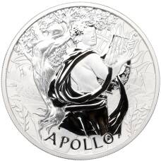 Монета 1 доллар 2023 года Тувалу  «Боги Олимпа — Аполлон» (аверс)